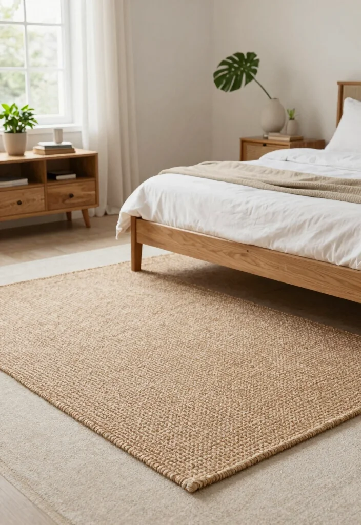 16 Bedroom Rug on Carpet Ideas That Layer Like a Pro - 8. Nature-Inspired Layers 1