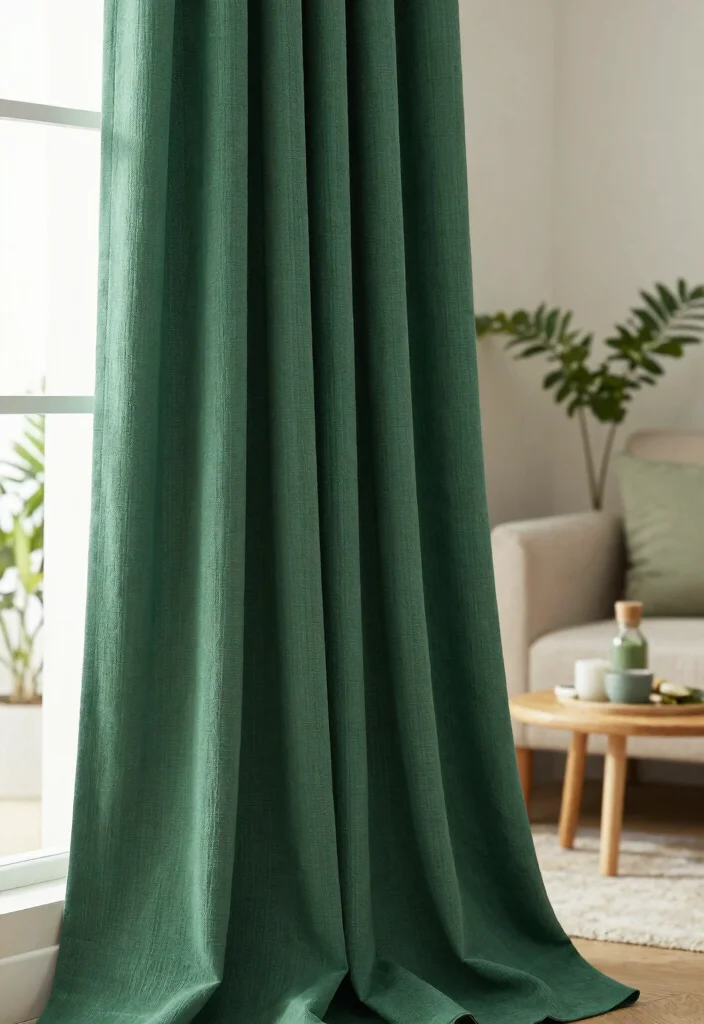 16 Emerald Green Curtains Ideas That Make a Statement 1 16 Emerald Green Curtains Ideas That Make a Statement - 1. Eco-Friendly Fabrics 1