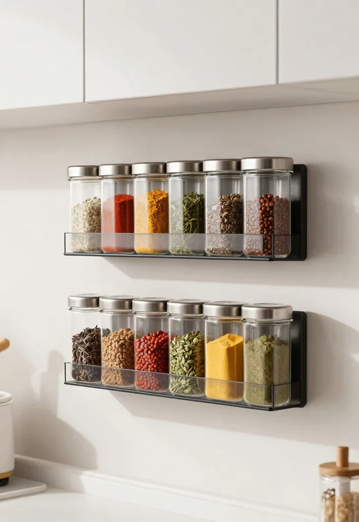 16 Kitchen Wall Decor Ideas Modern Homes Love - 10. Magnetic Spice Racks 1