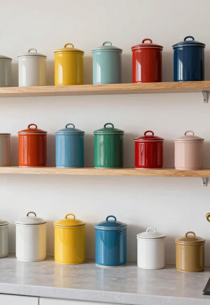 16 Kitchen Wall Decor Ideas Modern Homes Love - 12. Colorful Kitchen Canisters 1