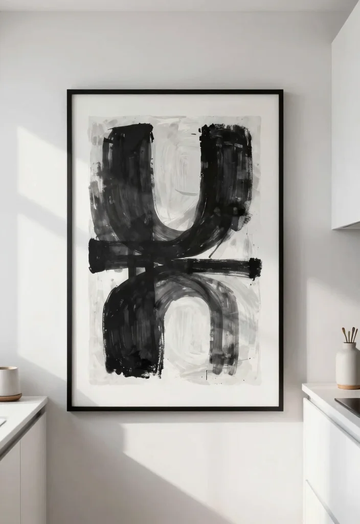 16 Kitchen Wall Decor Ideas Modern Homes Love - 2. Bold Black and White Art 1