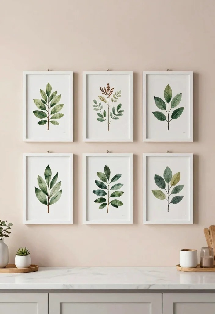 16 Kitchen Wall Decor Ideas Modern Homes Love - 6. Botanical Prints 1