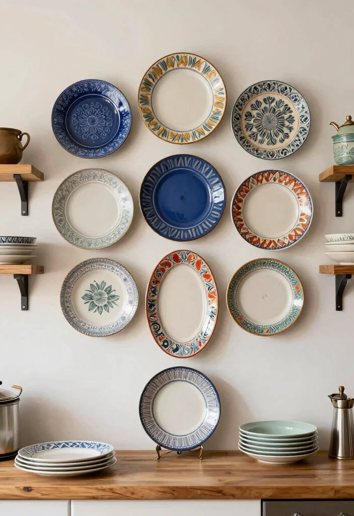 16 Kitchen Wall Decor Ideas Modern Homes Love - 7. Decorative Plates 1
