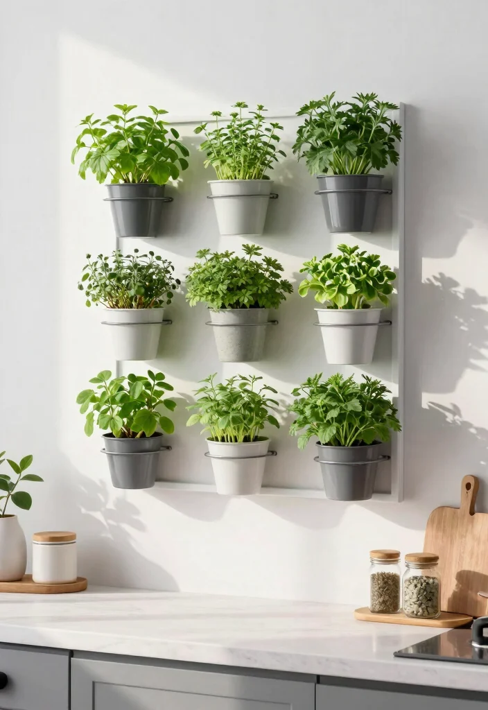 16 Kitchen Wall Decor Ideas Modern Homes Love - 9. Wall-Mounted Herb Garden 1