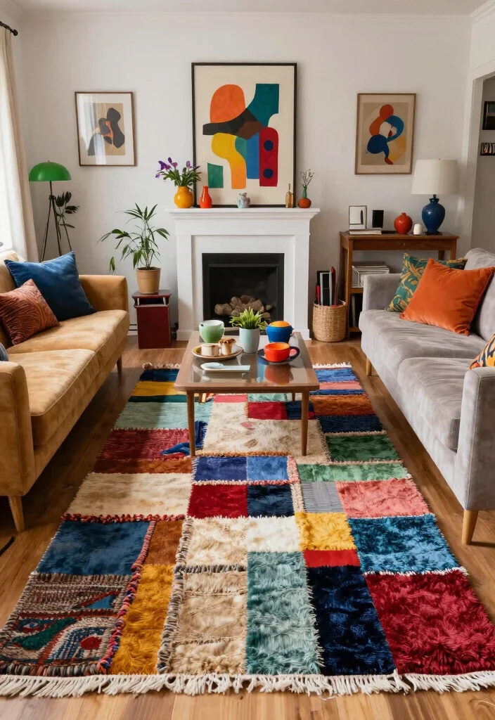 16 Modern Rug Texture Ideas That Elevate Any Room 66 16 Modern Rug Texture Ideas That Elevate Any Room - 16. Upcycled Treasures 1