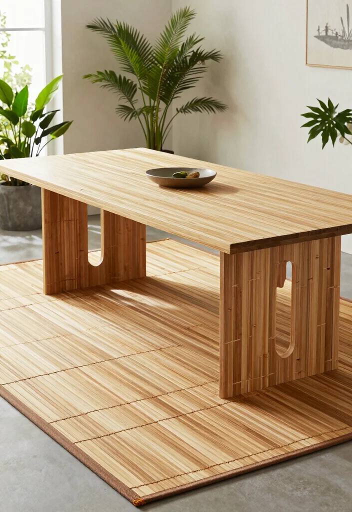 16 Modern Rug Texture Ideas That Elevate Any Room 28 16 Modern Rug Texture Ideas That Elevate Any Room - 8. Bamboo Bliss 1