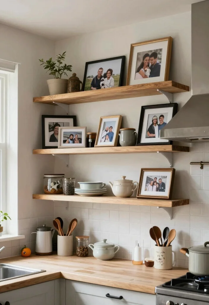 16 Open Shelf Kitchen Ideas That Feel Airy & Organized - 13. Personalized Open Shelves 1