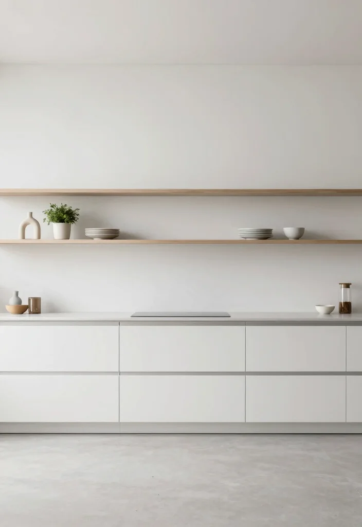 16 Open Shelf Kitchen Ideas That Feel Airy & Organized - 4. Minimalist Floating Shelves 1
