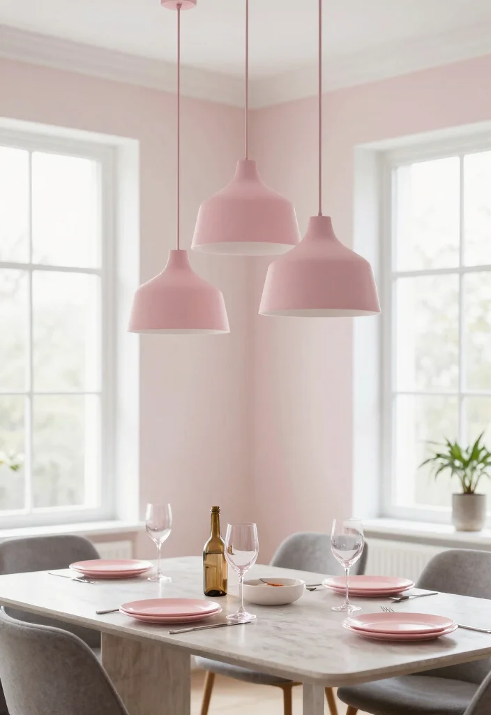 16 Pink Wall Decor Ideas That Feel Fun & Feminine - 12. Statement Pink Lighting Fixtures 1
