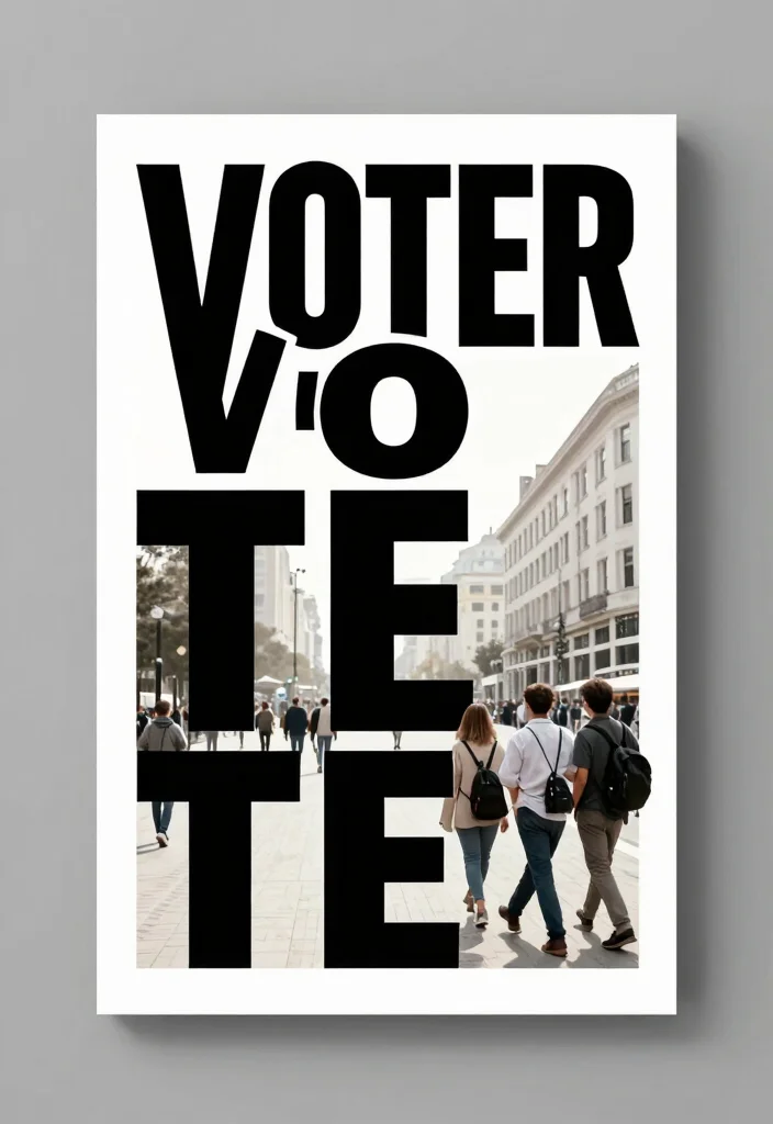 16 Voters Poster Ideas That Stand Out Boldly - 11. Bold Typography 1
