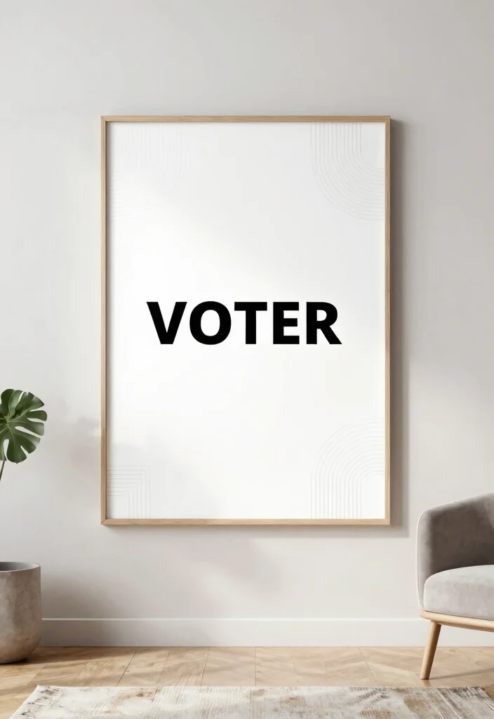 16 Voters Poster Ideas That Stand Out Boldly - 12. Minimalist Designs 1