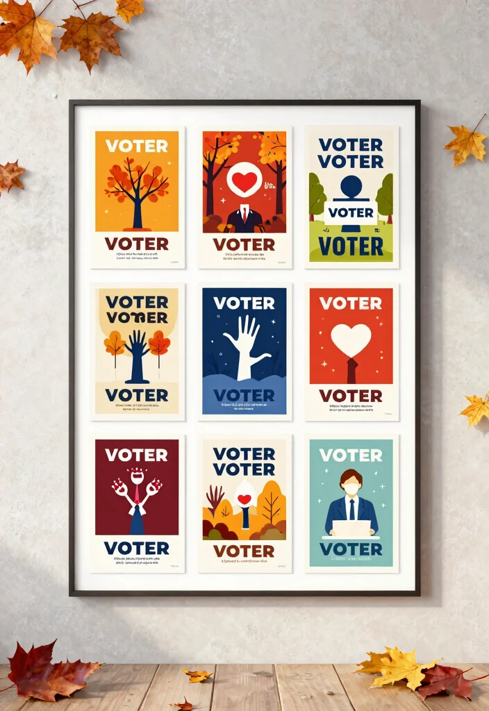 16 Voters Poster Ideas That Stand Out Boldly - 15. Seasonal Themes 1