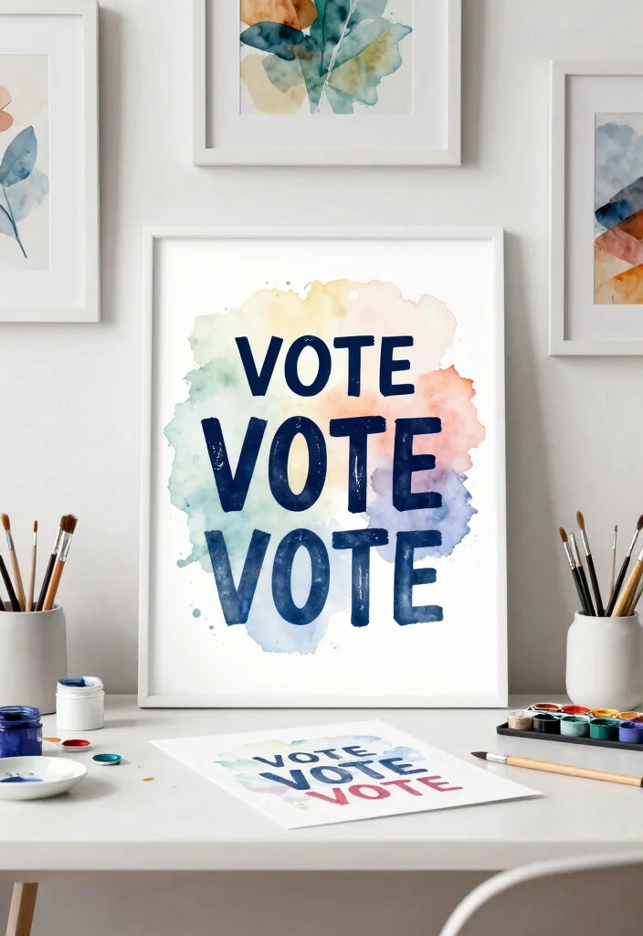 16 Voters Poster Ideas That Stand Out Boldly - 5. Watercolor Art Posters 1