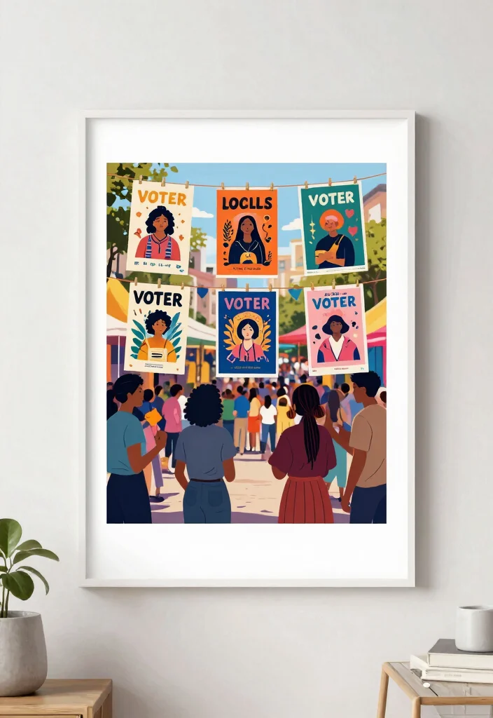 16 Voters Poster Ideas That Stand Out Boldly - 9. Local Art Collaborations 1