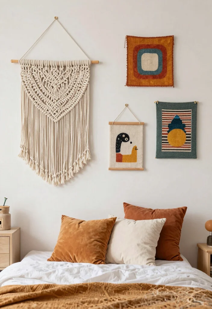 16 Wall Decor Kids Room Ideas Full of Fun - 15. Textured Wall Hangings 1