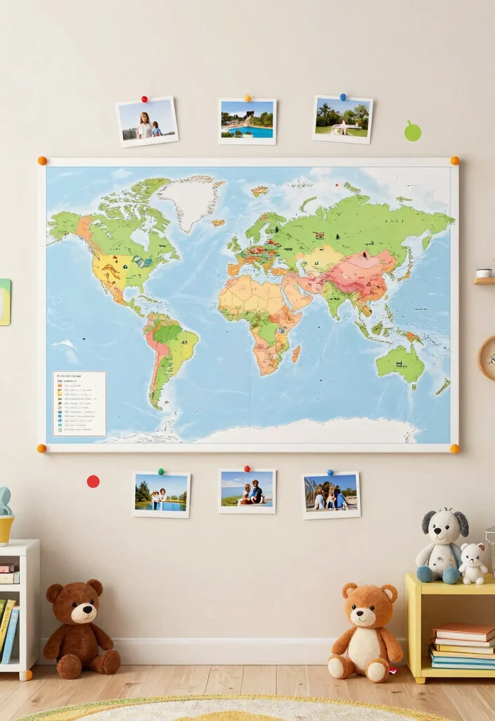 16 Wall Decor Kids Room Ideas Full of Fun - 6. Adventure Maps 1