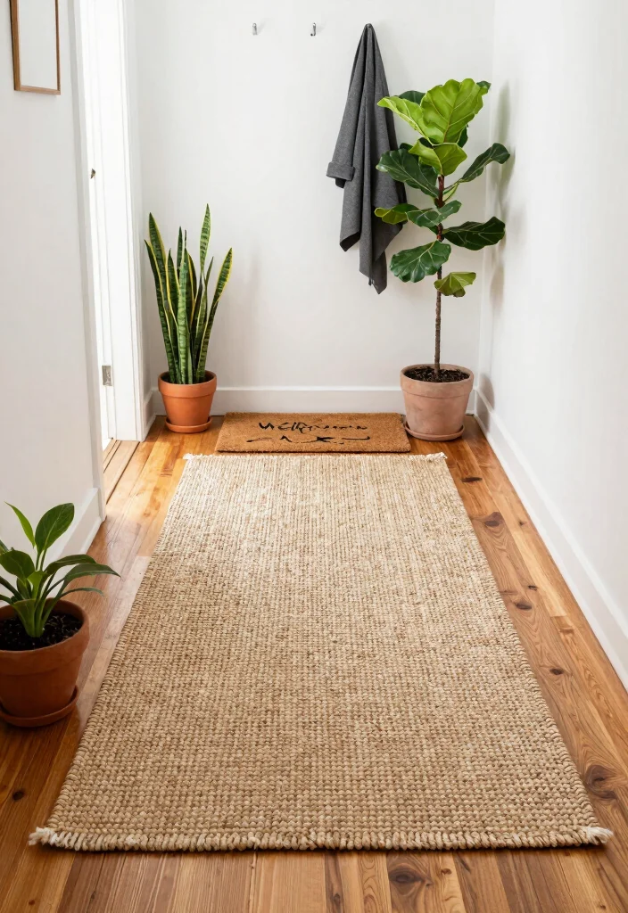17 Entryway Runner Rug Ideas That Make a Great First Impression 1 17 Entryway Runner Rug Ideas That Make a Great First Impression - 1. Eco-Friendly Jute Runner 1