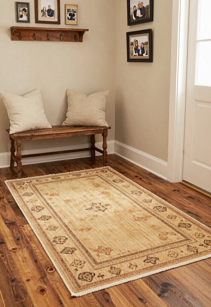 17 Entryway Runner Rug Ideas That Make a Great First Impression 55 17 Entryway Runner Rug Ideas That Make a Great First Impression - 15. Rustic Farmhouse Runner 1