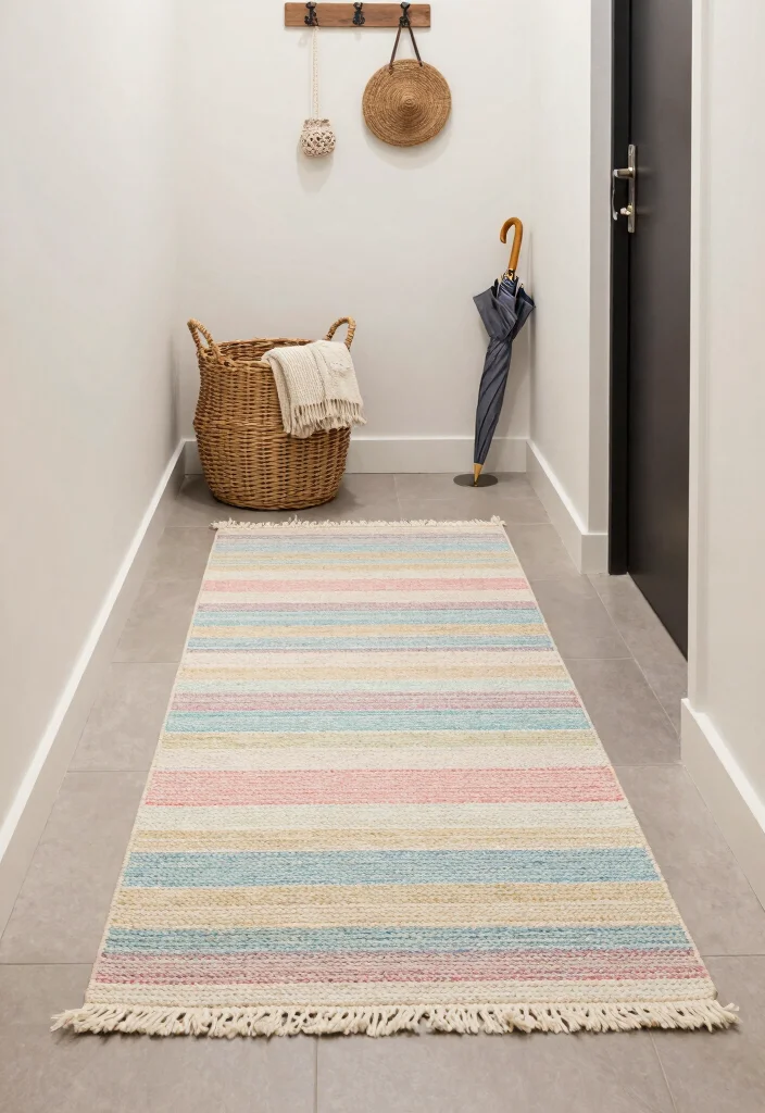 17 Entryway Runner Rug Ideas That Make a Great First Impression 3 17 Entryway Runner Rug Ideas That Make a Great First Impression - 3. Handwoven Cotton Runner 1