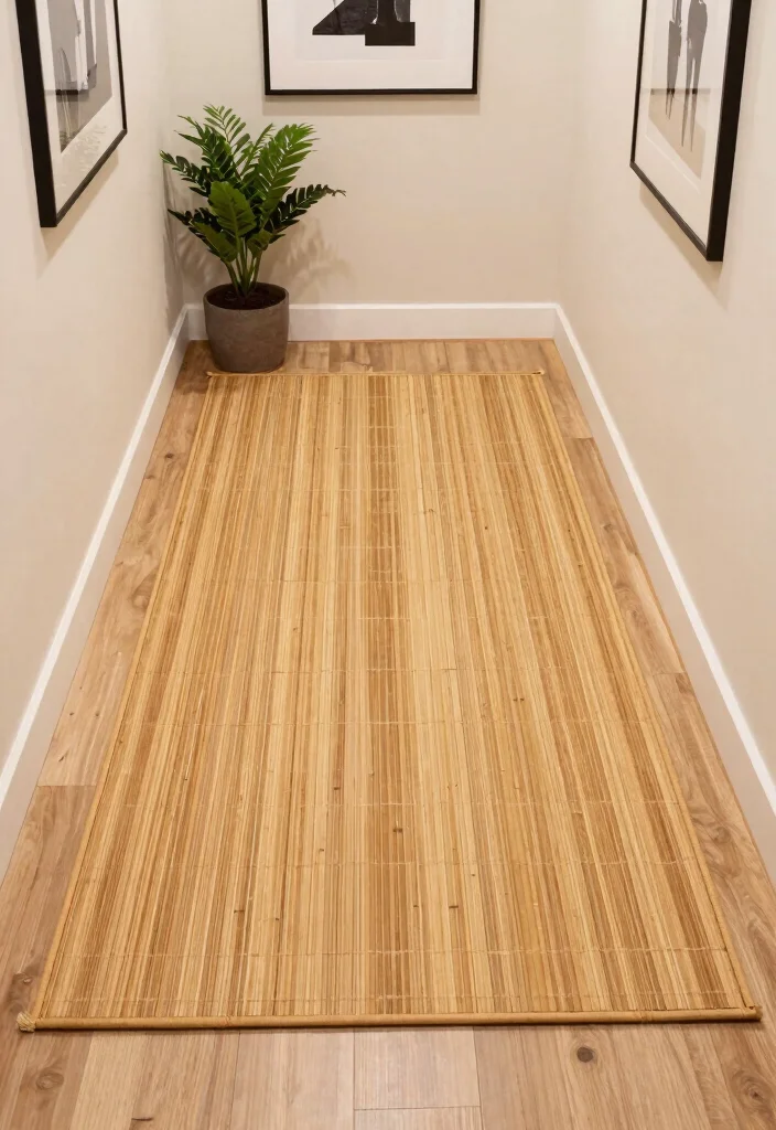 17 Entryway Runner Rug Ideas That Make a Great First Impression 29 17 Entryway Runner Rug Ideas That Make a Great First Impression - 9. Sustainable Bamboo Runner 1