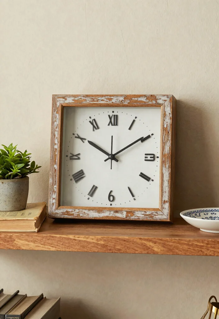 17 Farmhouse Shelf Decor Living Room Ideas That Feel Cozy 67 17 Farmhouse Shelf Decor Living Room Ideas That Feel Cozy - 17. Functional Decor with Clocks 1