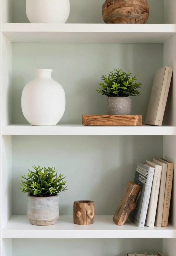 17 Farmhouse Shelf Decor Living Room Ideas That Feel Cozy 38 17 Farmhouse Shelf Decor Living Room Ideas That Feel Cozy - 8. Incorporate Color Themes 1