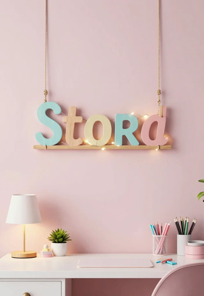 17 Girl Room Wall Decor Ideas That Feel Cute & Stylish - 10. Personalized Name Signs 1