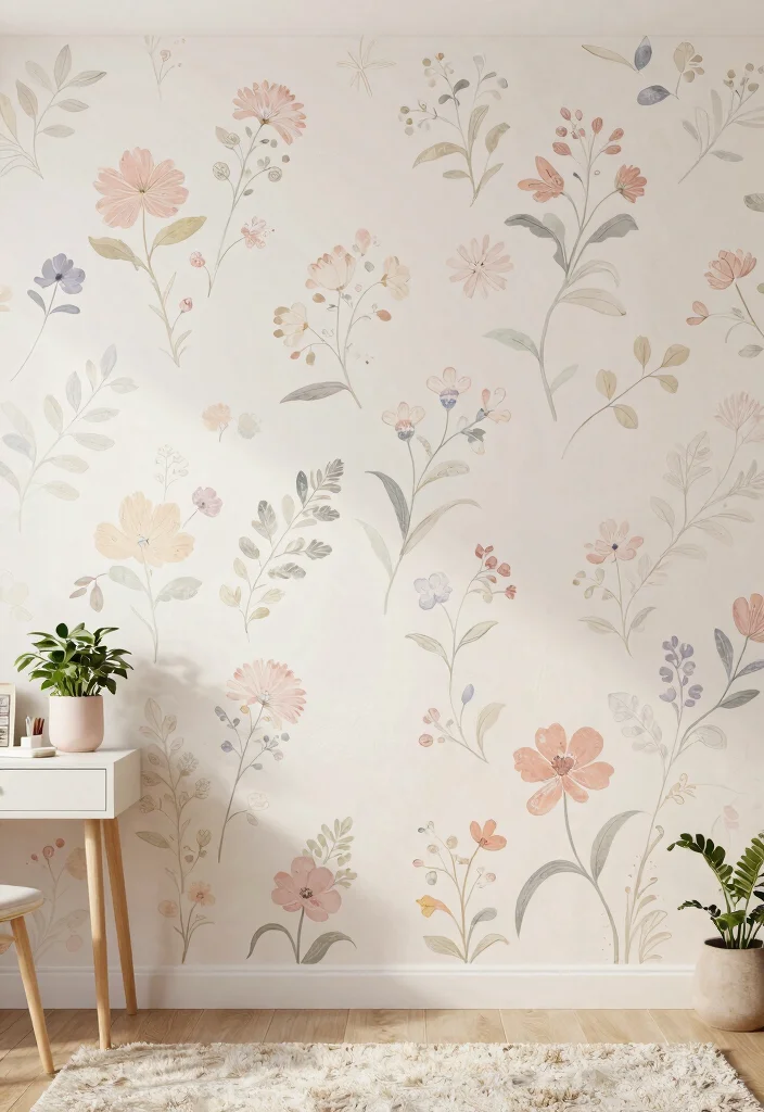 17 Girl Room Wall Decor Ideas That Feel Cute & Stylish - 11. Stenciled Patterns 1