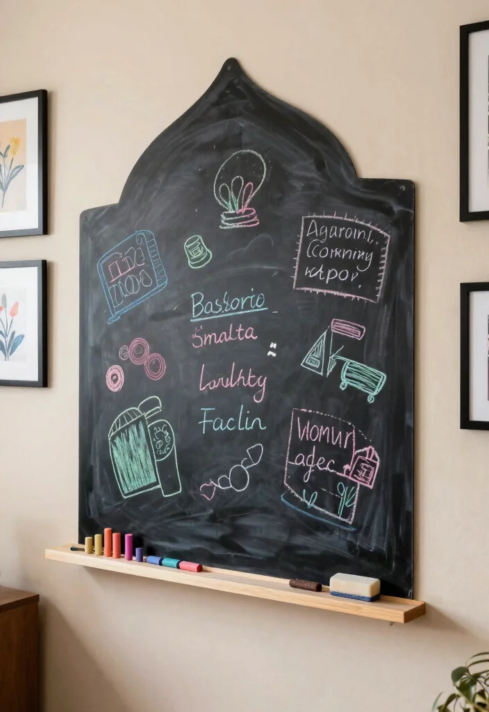 17 Girl Room Wall Decor Ideas That Feel Cute & Stylish - 16. Fun and Functional Chalkboard Walls 1
