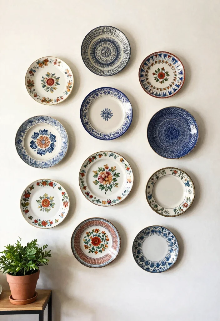 17 Girl Room Wall Decor Ideas That Feel Cute & Stylish - 8. Vintage Plate Wall Displays 1