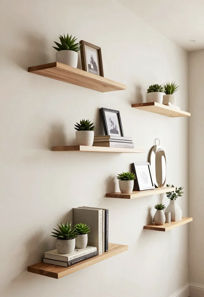 17 Hallway Shelf Ideas That Maximize Narrow Spaces 1 17 Hallway Shelf Ideas That Maximize Narrow Spaces - 1. Floating Shelves for a Sleek Look 1