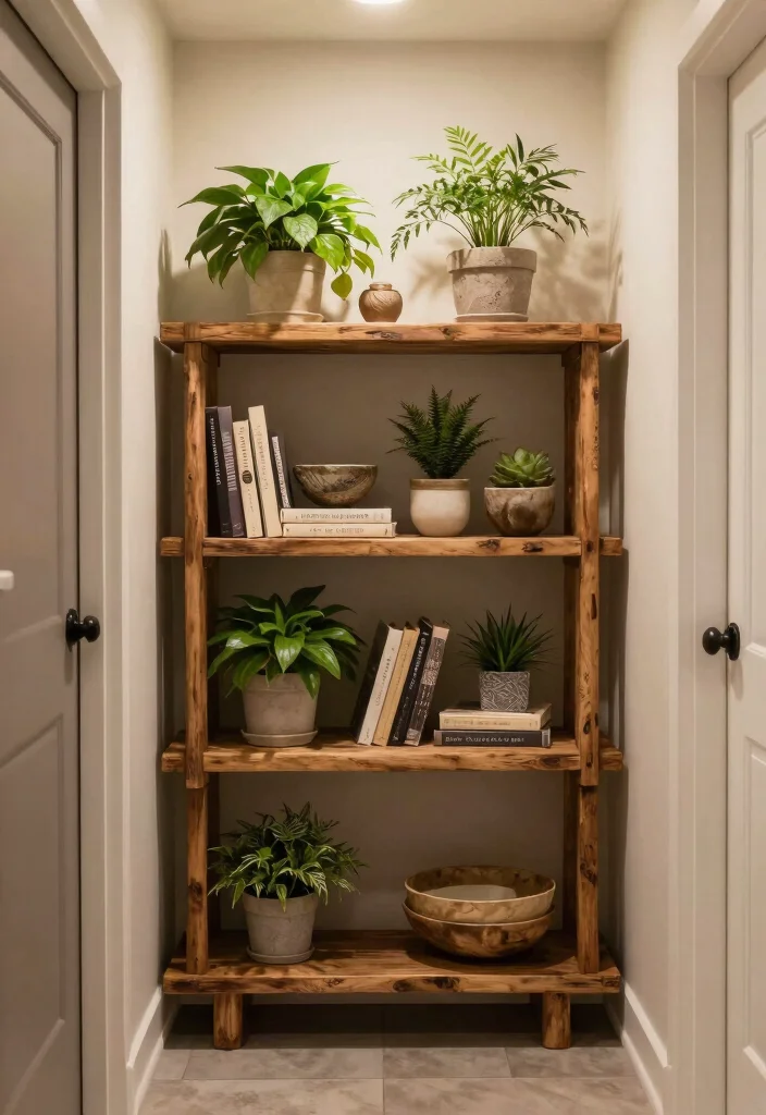 17 Hallway Shelf Ideas That Maximize Narrow Spaces 2 17 Hallway Shelf Ideas That Maximize Narrow Spaces - 2. Corner Shelves for Dual Functionality 1