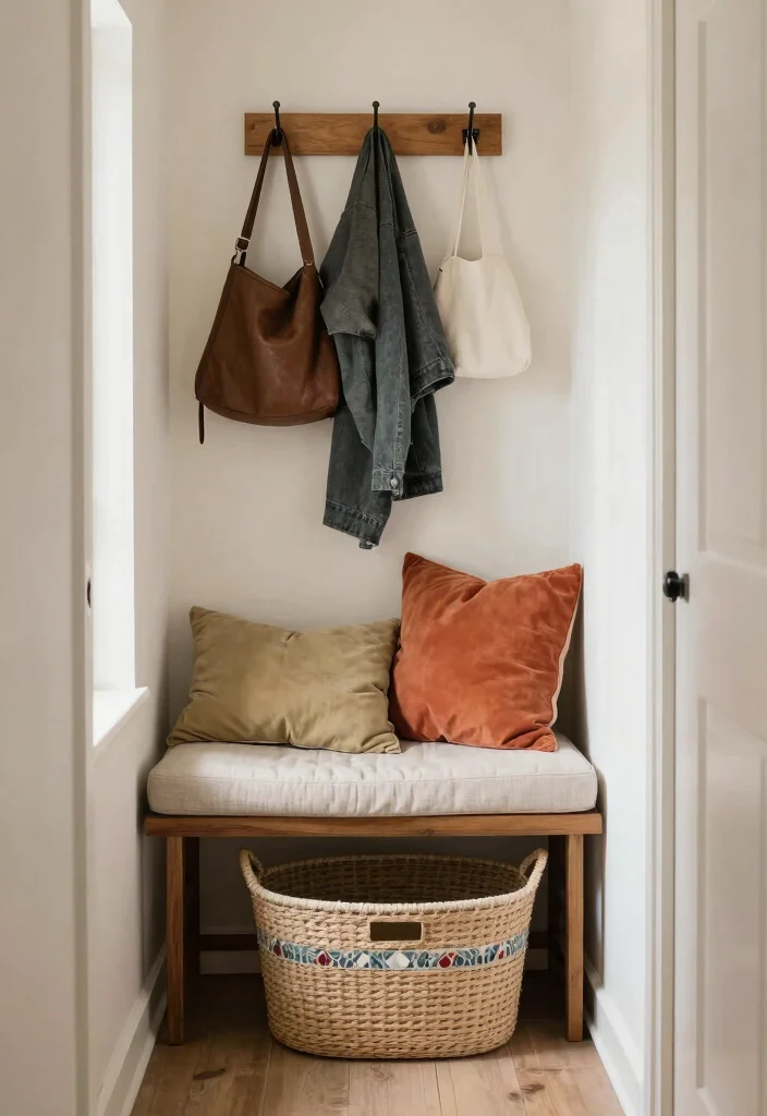 17 Hallway Shelf Ideas That Maximize Narrow Spaces 24 17 Hallway Shelf Ideas That Maximize Narrow Spaces - 4. Multipurpose Bench with Storage 1