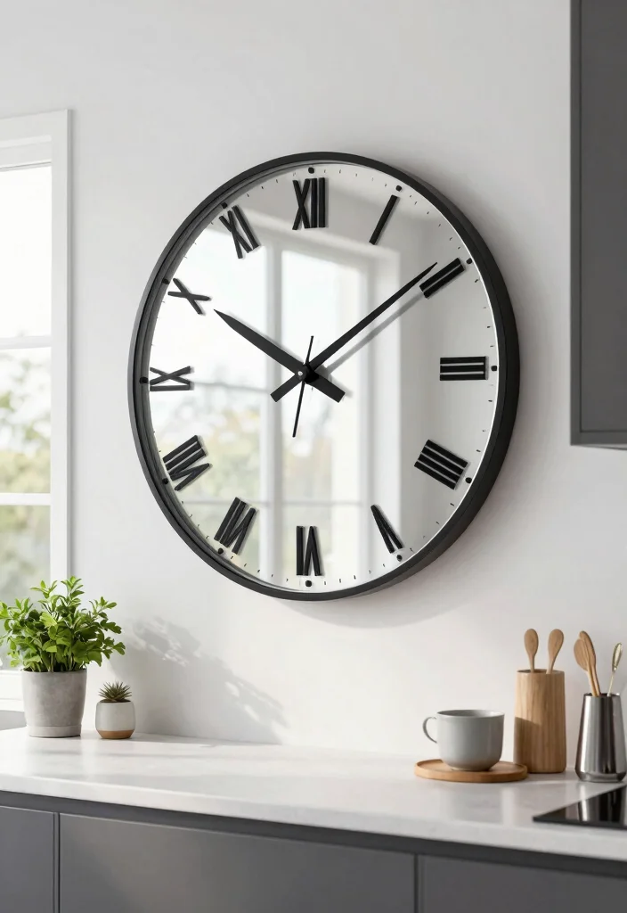 17 Mirror Wall Decor Ideas That Reflect Style - 14. Mirrored Wall Clocks 1