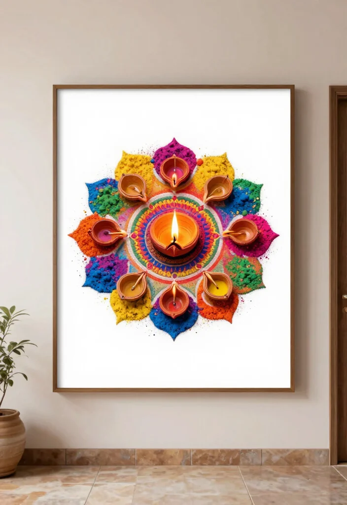 17 Poster Rangoli Designs for Diwali Ideas That Shine Bright 48 17 Poster Rangoli Designs for Diwali Ideas That Shine Bright - 15. Festive Diya Rangoli 1