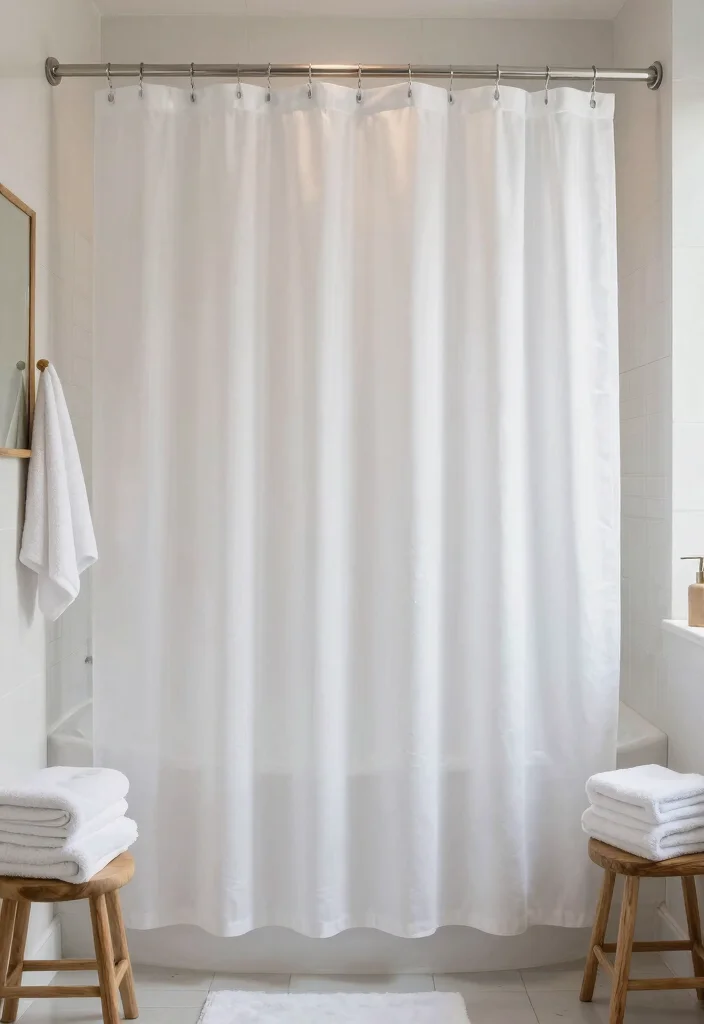 18 Bathrooms With Shower Curtains Ideas That Look Fresh - 13. Spa-Like Serenity 1