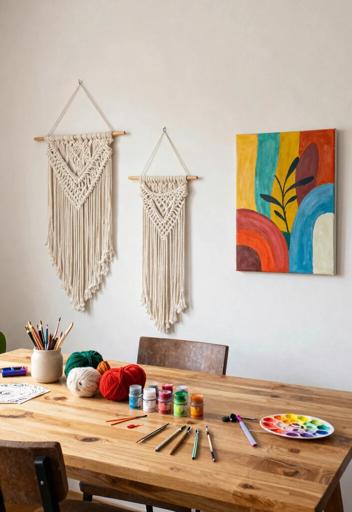 18 Boho TV Wall Decor Ideas With Cozy Vibes - 16. DIY Boho Wall Decor 1