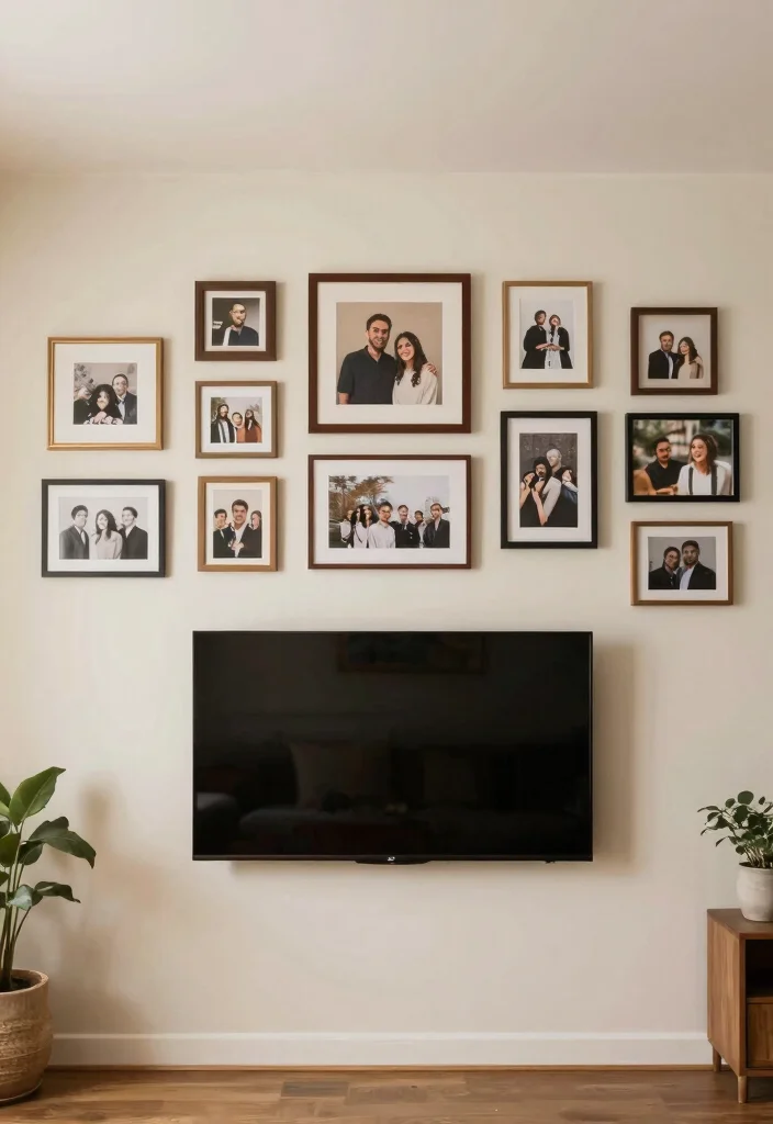 18 Boho TV Wall Decor Ideas With Cozy Vibes - 18. Customized Wall Art 1