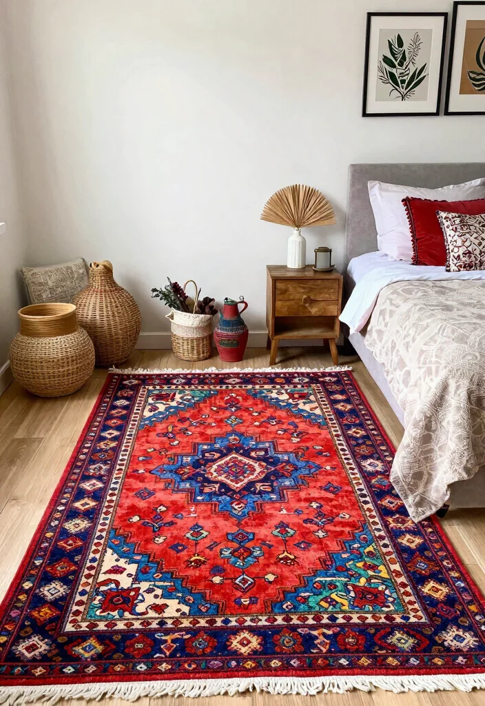 18 Colorful Rug Bedroom Ideas That Pop Beautifully 41 18 Colorful Rug Bedroom Ideas That Pop Beautifully - 11. Custom-Made Rugs for Unique Appeal 1