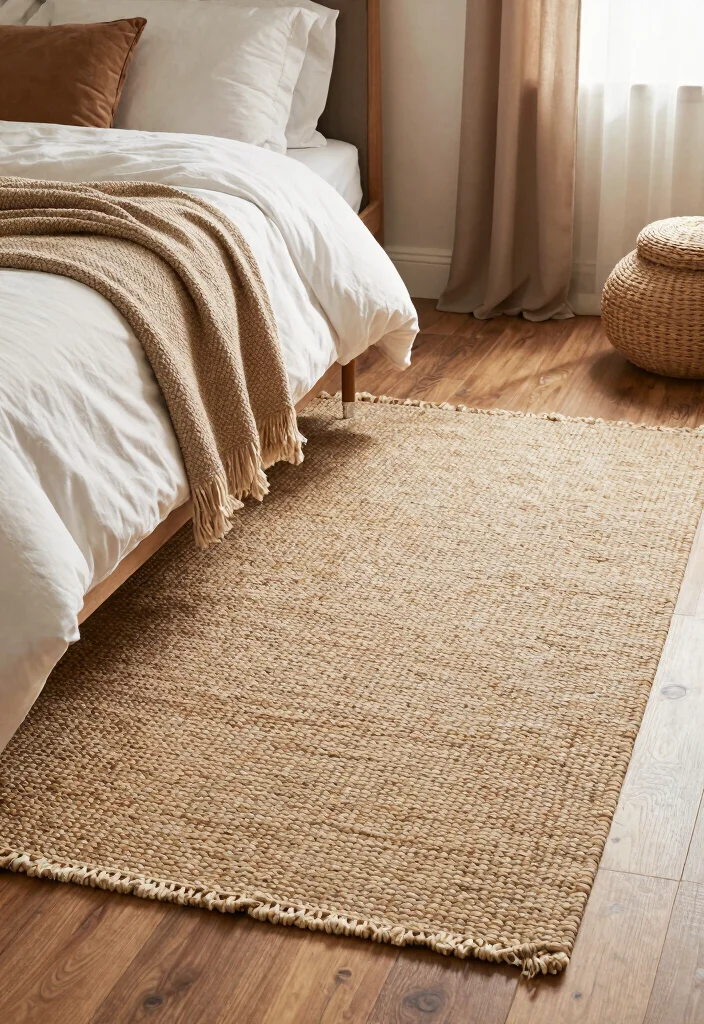 18 Colorful Rug Bedroom Ideas That Pop Beautifully 56 18 Colorful Rug Bedroom Ideas That Pop Beautifully - 16. Textured Woven Area Rugs 1