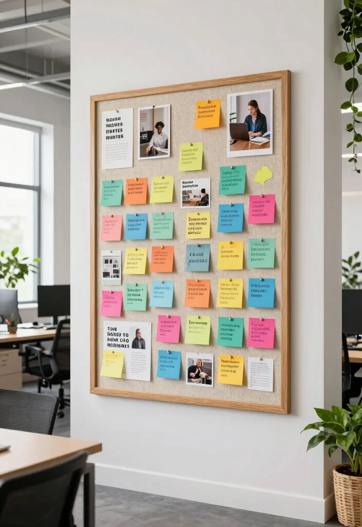 18 Office Wall Decor Ideas That Look Professional & Chic 64 18 Office Wall Decor Ideas That Look Professional & Chic - 14. Inspirational Bulletin Board 1