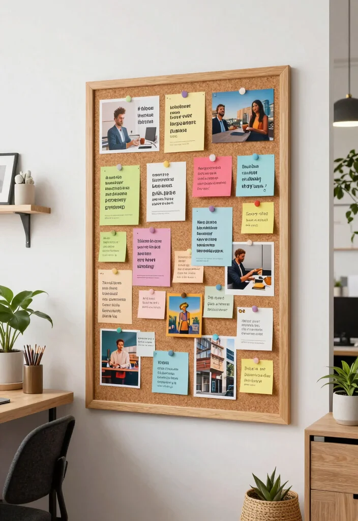 18 Office Wall Decor Ideas That Look Professional & Chic 25 18 Office Wall Decor Ideas That Look Professional & Chic - 5. Inspirational Quote Boards 1