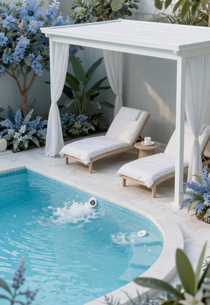 18 Pool With Sun Shelf Ideas for a Resort Style Backyard - 11. Spa-Like Features 1