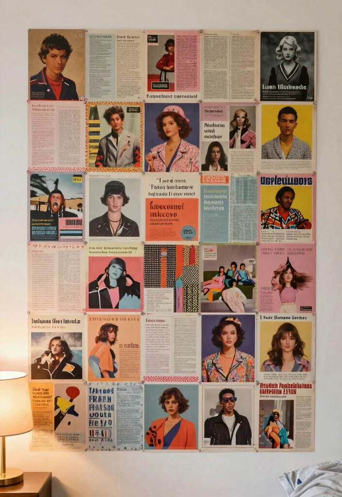 18 Teen Room Wall Decor Ideas That Show Personality 2 18 Teen Room Wall Decor Ideas That Show Personality - 2. Vintage Magazine Collage 1