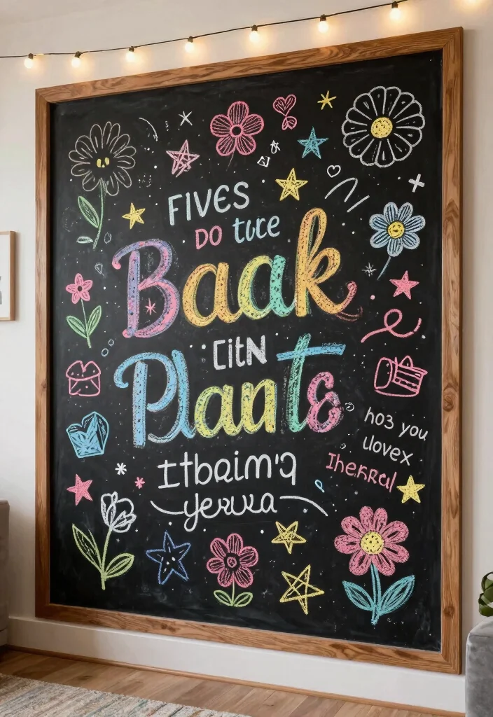 18 Teen Room Wall Decor Ideas That Show Personality 18 18 Teen Room Wall Decor Ideas That Show Personality - 8. Chalkboard Wall 1